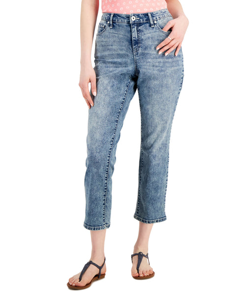 Curvy Cuffed Capri Jeans